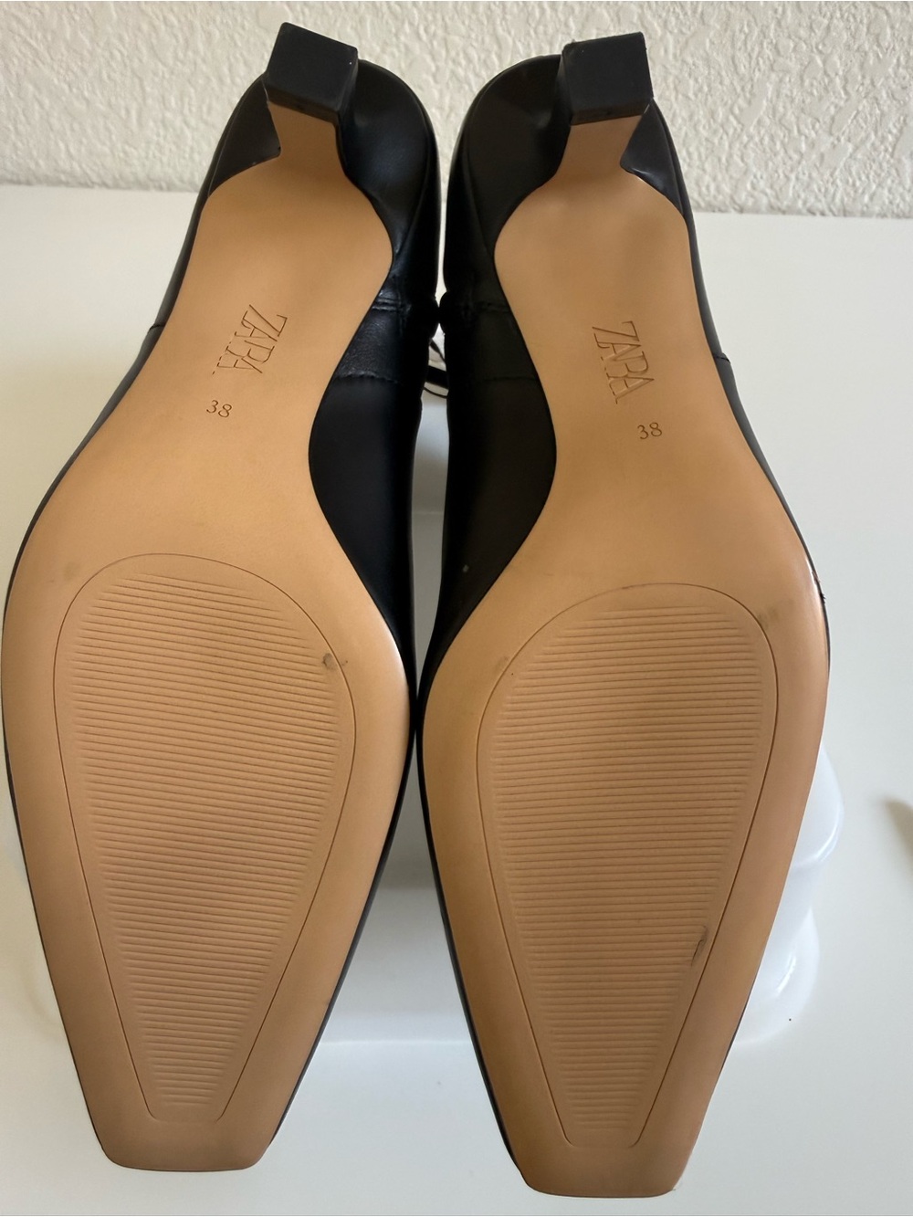 Zara | Genuine Leather Ankle Boots | Pointed Toe Kitten Heel | EU 38 US 7.5 - Picture 7 of 16
